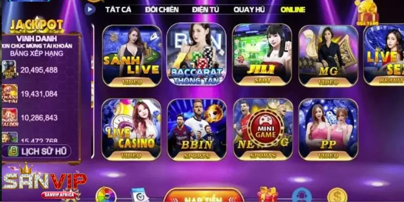 Danh mục sản phẩm trò chơi SANVIP đa cho người chơi